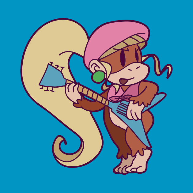 Cute Guitarist Dixie Kong by saradaboru