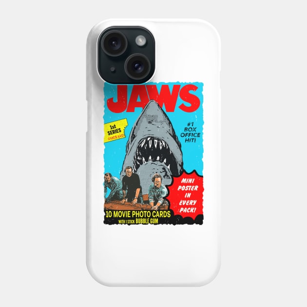 Vintage Jaws Trading Card Wrapper - 1st Series (UPDATED) Phone Case by Double-Double Designs