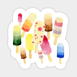 Ice Cream Colorful Watercolor Pattern Magnet