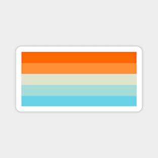 Orange and Blues Striped Color Palette Magnet