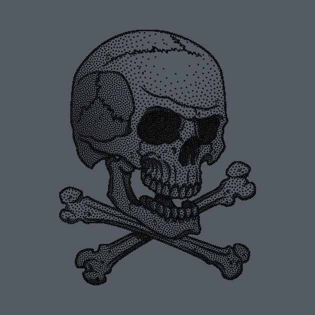 Stipple skull by Sergey