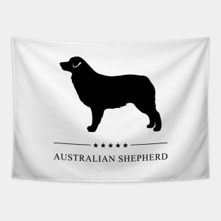 Australian Shepherd Black Silhouette Tapestry