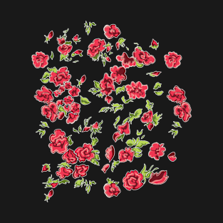 Rose Pattern T-Shirt