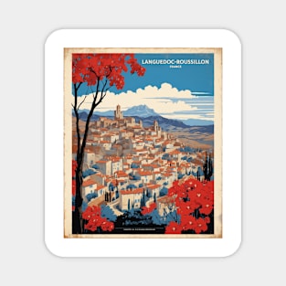 Languedoc Roussillon France Vintage Poster Tourism Magnet