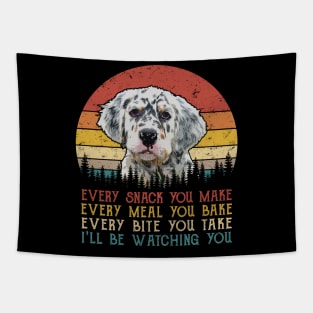 Retro English Setter Every Snack You Make Every Meal You Bake Tapestry