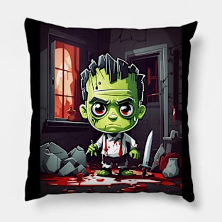 Cute Halloween Frankenstein Pillow