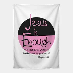 Jesus is Enough Philippians 4:11 Contentment in Christ Tapestry