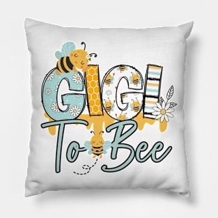 Gigi to bee-Buzzing with Love: Newborn Bee Pun Gift Pillow