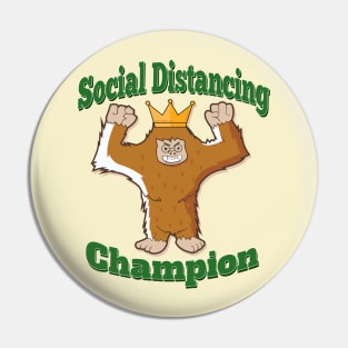 Social Distancing Champion - Big Foot Edition Pin