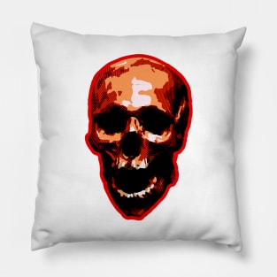 Zed The Red Dead Skeleton Head Pillow