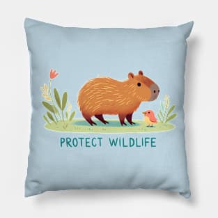 Capybara - Protect Wildlife Pillow