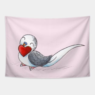 Little Budgie Heart Tapestry