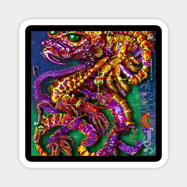 Mardi Gras 2023 shrimping gumbo beads Magnet by Slimgoody's Tees