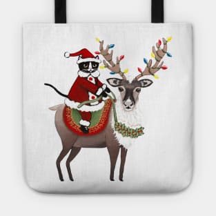 Santa Claws and Reindeer Tote