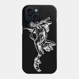 Dance of Death white on black Phone Case