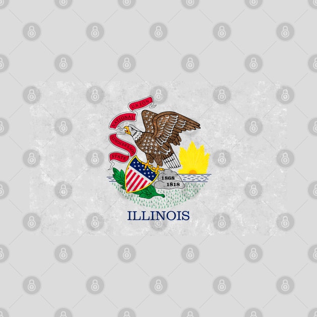 State flag of Illinois by Enzwell