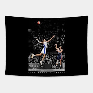 Steph Curry over Wemby Tapestry