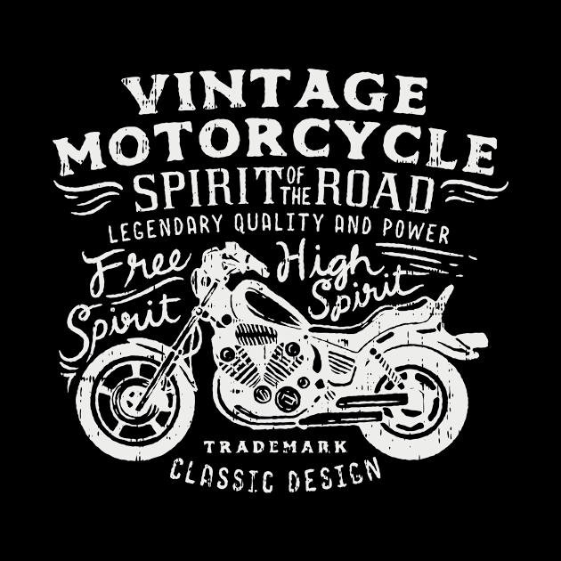 Retro Vintage Spirit of the Road Motorcycle Biker gift by Luxara