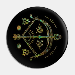 Sagittarius Zodiac Gold Abalone Pin