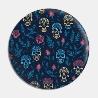 skulls and flowers patterns Pin