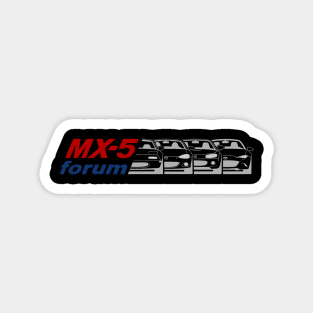 MX5-Forum logo Rojo+Azul+Gris Magnet