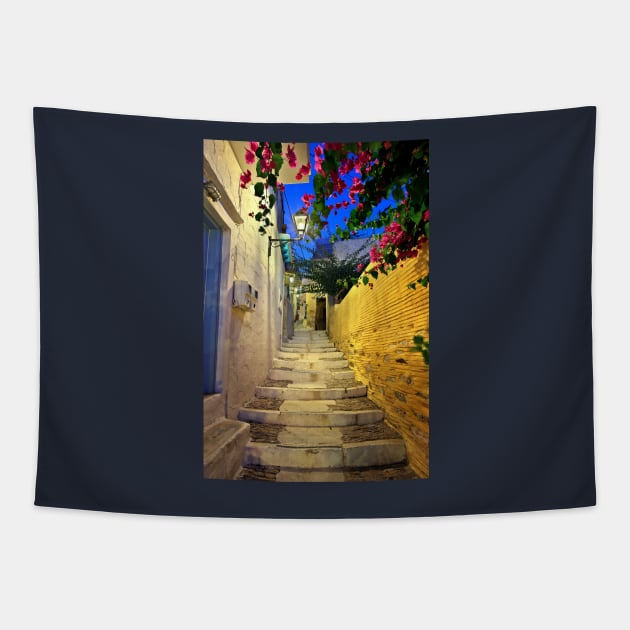 Walking in Ano Syra Tapestry by Cretense72