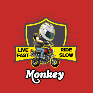 Honda Monkey LIVE FAST RIDE SLOW new T-Shirt