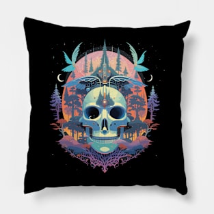 Halloween Day of the Dead Scary Sugar Skull Pillow