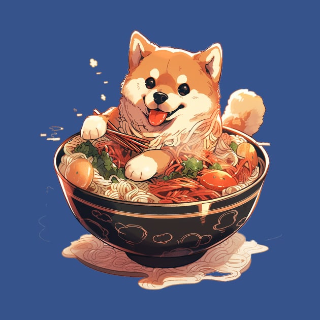 shiba inu ramen by dubcarnage