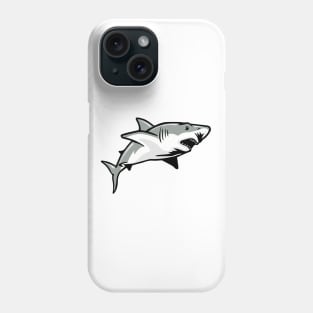 Great White Shark Swimming Logo Phone Case