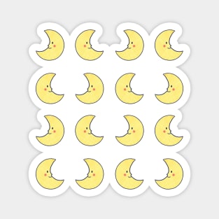 Smiley Half Moon Pattern Magnet