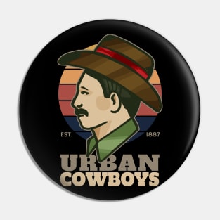 Vintage Cowboy Urban Life Pin