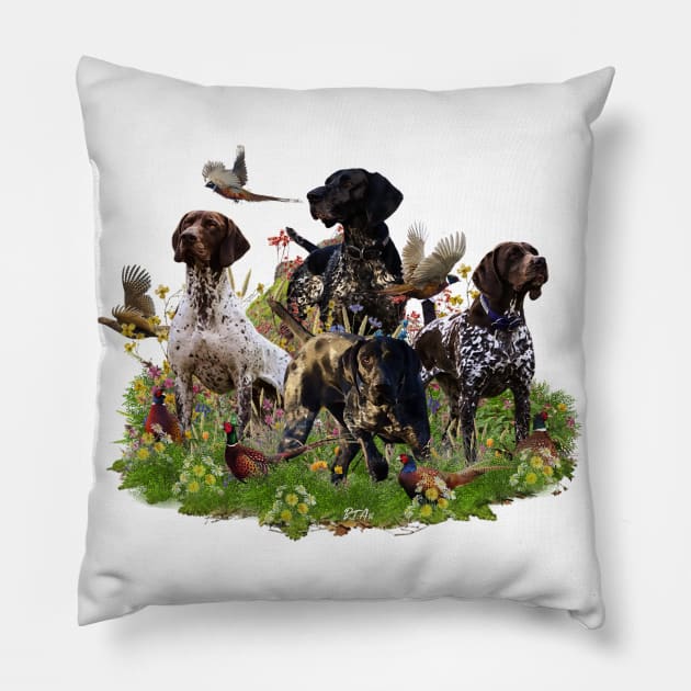 German Shorthaired Pointer Pillow by German Wirehaired Pointer 