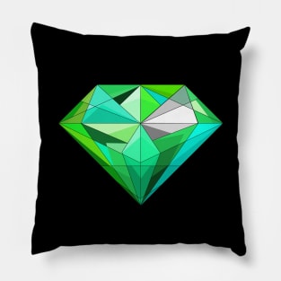 pretty emerald diamond Pillow