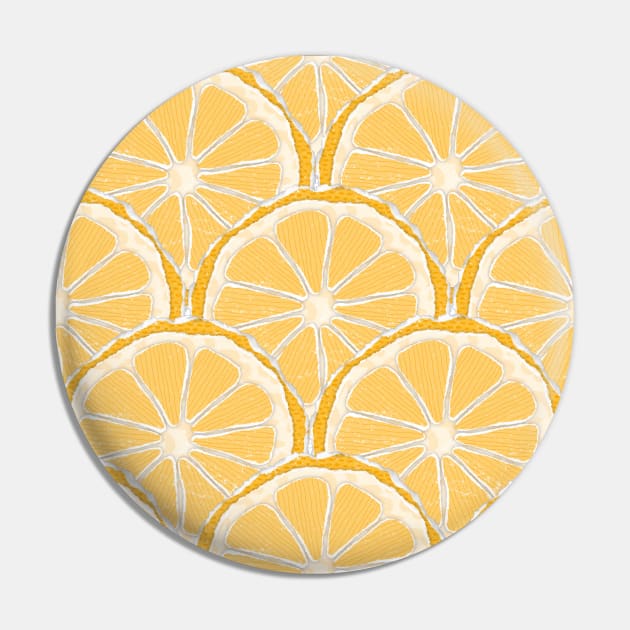 Torn Paper Scrapbook Lemon Slices Scales Pattern Pin by venglehart