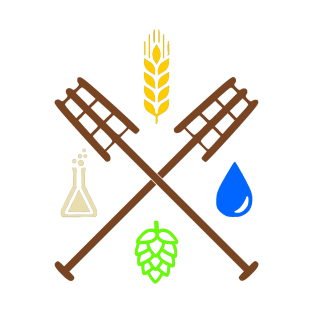 Beer Ingredients Dueling Paddles [Color] (No Outline) T-Shirt