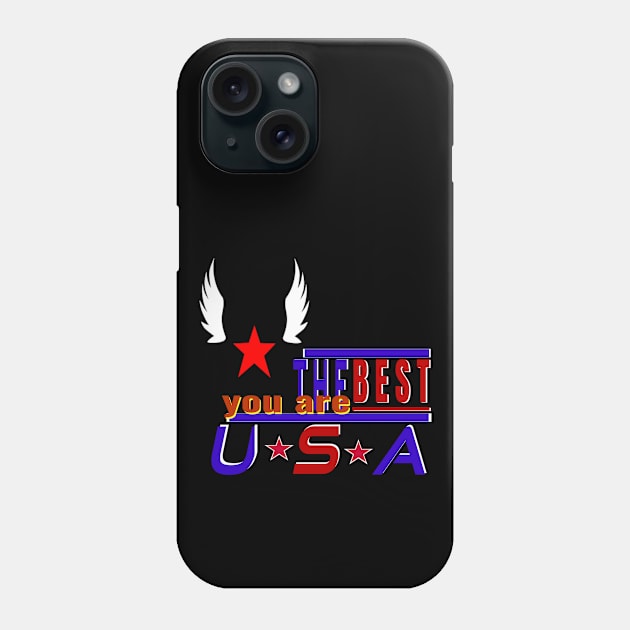 You Are The Best USA White wings design Phone Case by Top-you