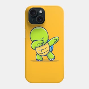 Cute Turtle Dabbing Cartoon Illustration Phone Case