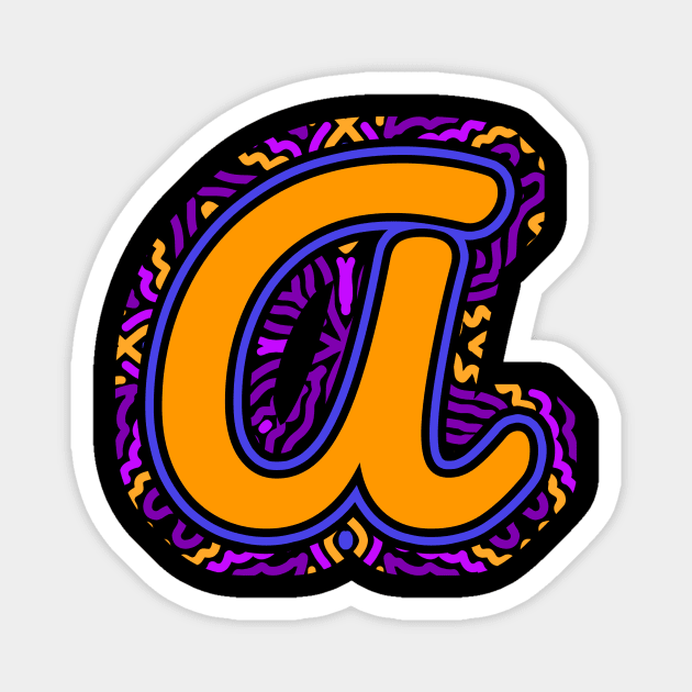 Letter A Initial Magnet by Inkpence