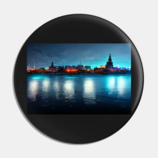 Helsinki City Skyline Neonlight / Helsinki - Finland Pin