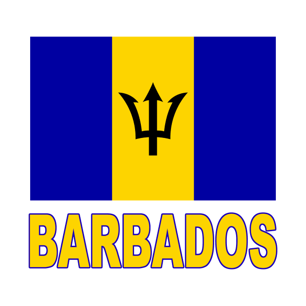 The Pride of Barbados - National Flag of Barbados Design by Naves