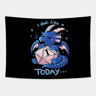 I Feel Like a 1 Today – Sad Blue Dragon Tapestry