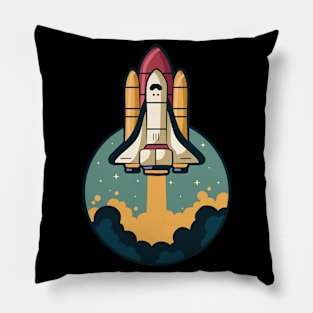 Space Shuttle Rocket Spaceship Astronaut Pillow