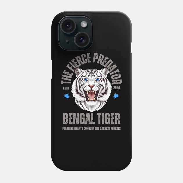 White Bengal Tiger Phone Case by Pearsville