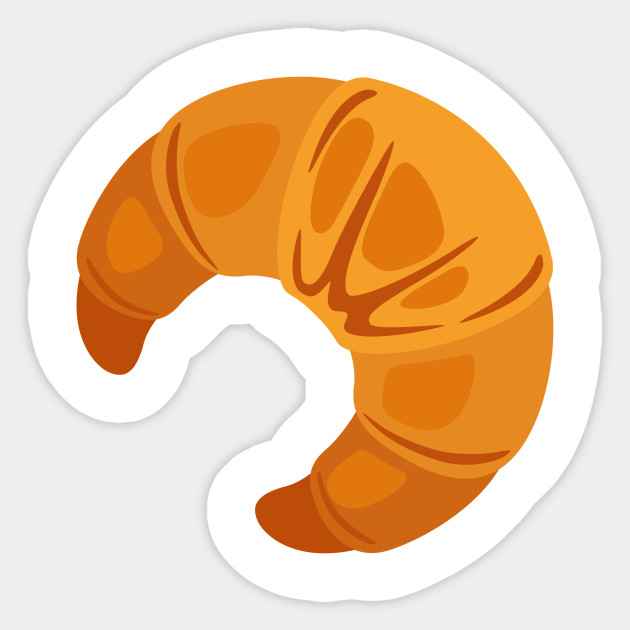 Croissant Funny Nursery Cartoon Drawing Design Croissant Sticker Teepublic