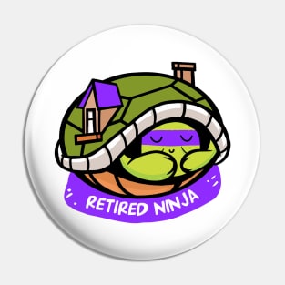 Funny turtle ninja – retired ninja (purple) Pin