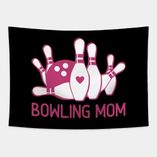 Bowling Mom Gifts Pink Bowling Pins Bowling Ball Alley Mom Tapestry