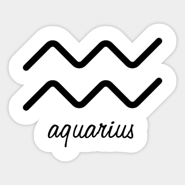 Aquarius Symbol - Aquarius - Sticker | TeePublic