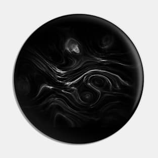 Black Plasma Energy Abstract Artwork Pin