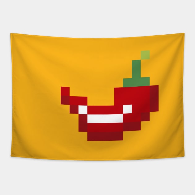 Space Alien Invaders Pepper Shirt | 80s Chili Game Shirt Tapestry by geekandgamerstore